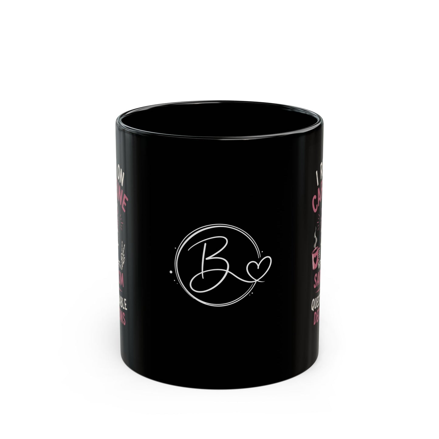 I run on Caffeine Black Mug (11oz, 15oz)