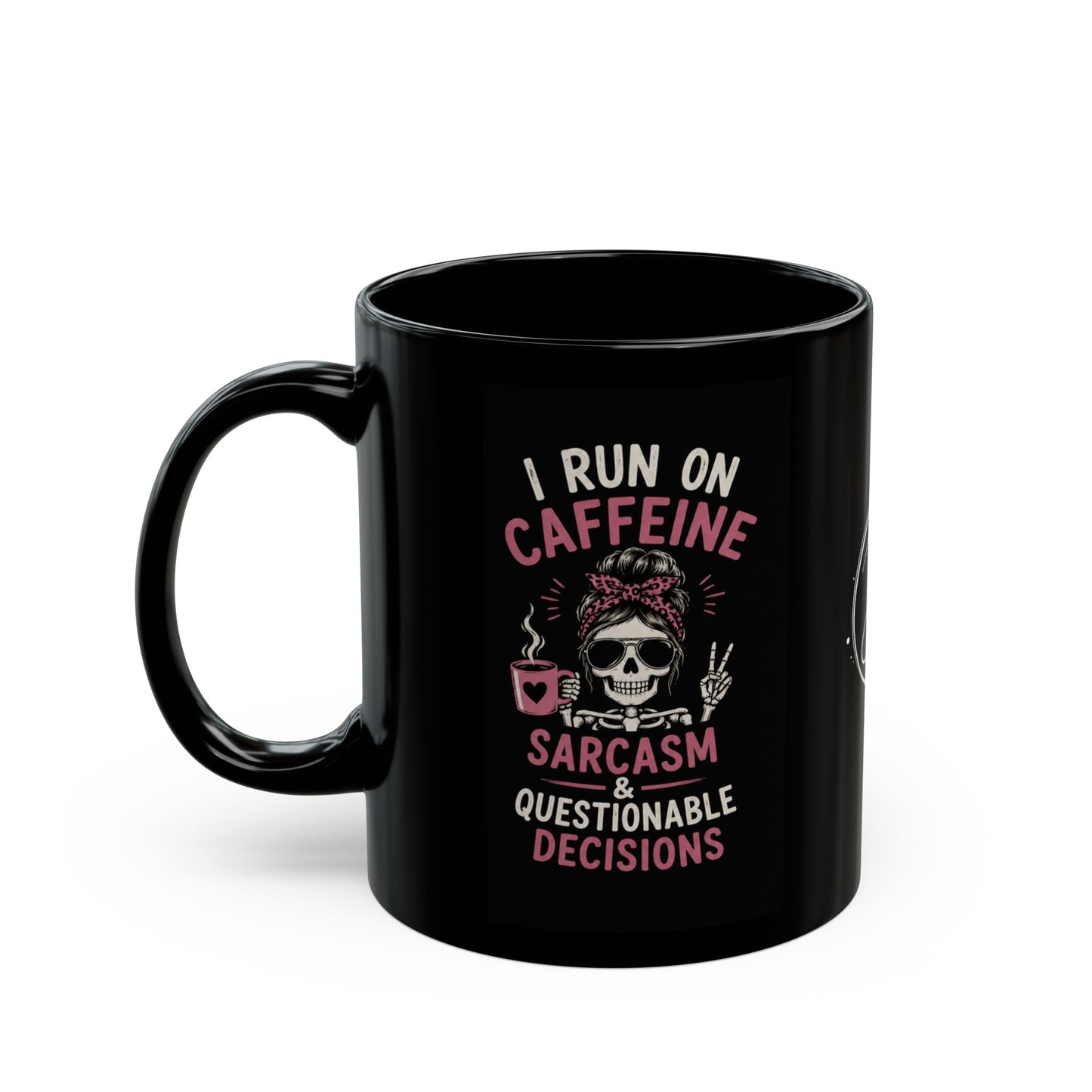 I run on Caffeine Black Mug (11oz, 15oz)