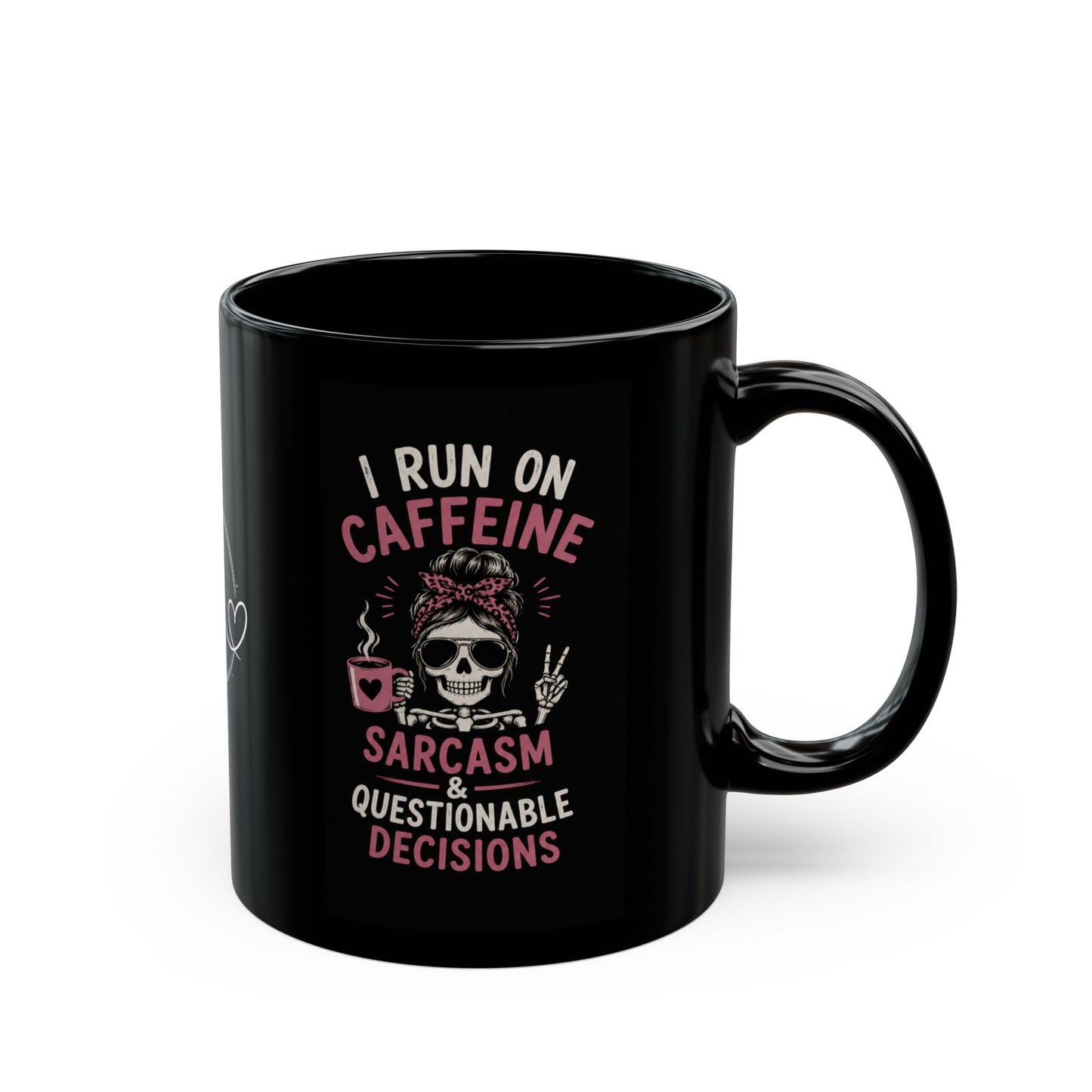 I run on Caffeine Black Mug (11oz, 15oz)