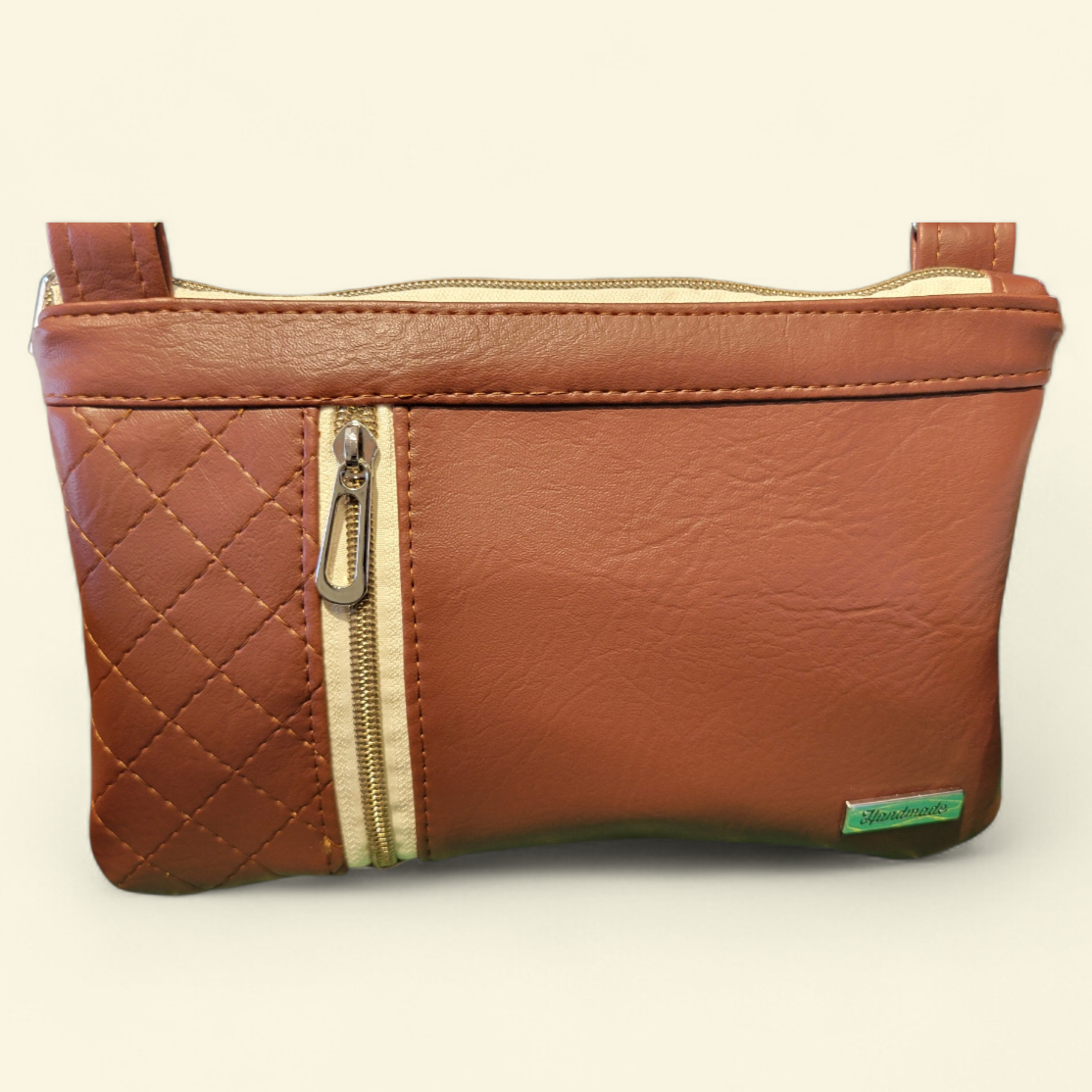 Zippy C Crossbody Brown Quilted